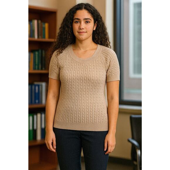 ✅jeanne pierre sweater short sleeve M - Picture 1 of 6